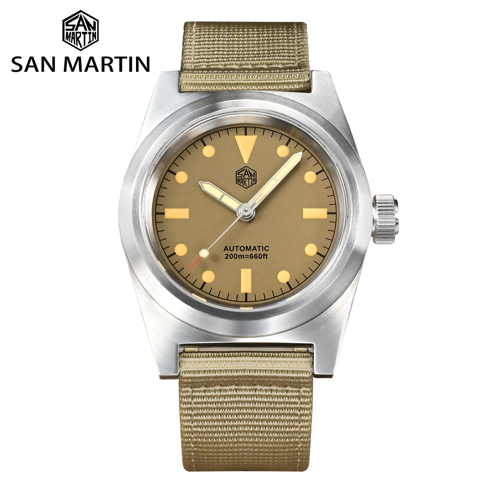 San Martin 38mm Pilot Watch Vi - Tropic Strap Vintage recension och pris